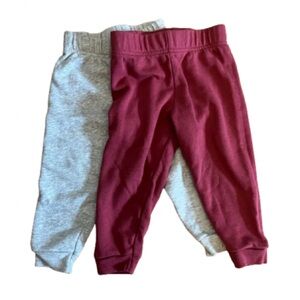 Garanimals Kids' Burgundy and Gray Joggers